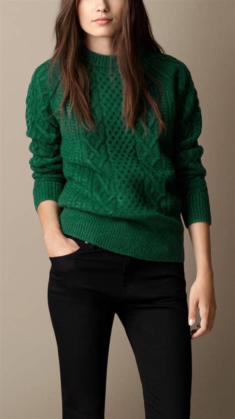 burberry green sweater